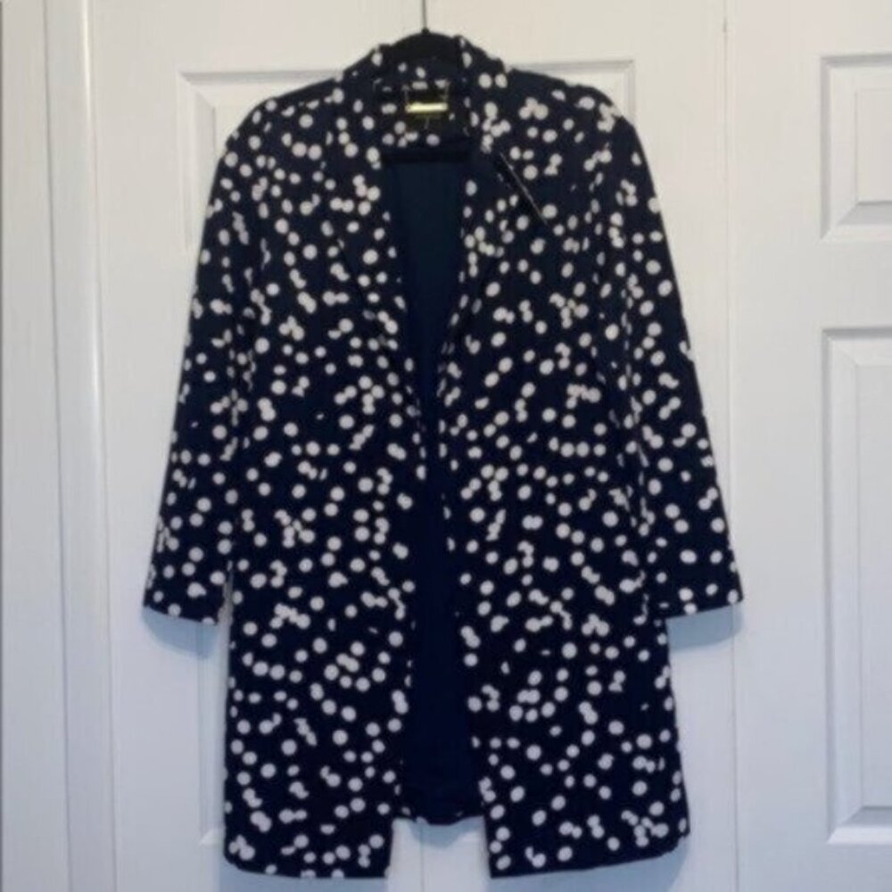 NWT Navy and White Polka Dotted Tahari Jacket